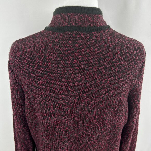 Karl Lagerfeld quiet-luxury burgundy black knit cardigan – Women’s Medium M - Picture 6 of 11